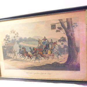 Charles B. Newhouse Hold Hard! You have forgot the Lady Framed Art Print Vintage